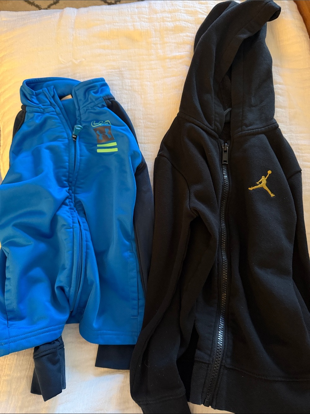 Lot of 2 Athletic Jackets- Under Armour & Jordan Boys 4T & 4-5Y- EUC!